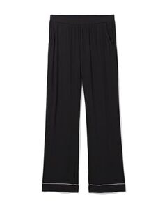 Damen-Pyjamahose, Viskose schwarz
