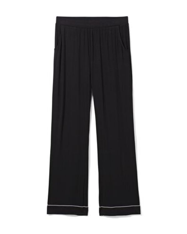 Bild 1 von Damen-Pyjamahose, Viskose schwarz