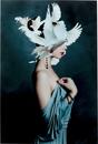 Bild 1 von KARE DESIGN Bild MOTHER OF DOVES petrolblau - B/H. 80 x 120 cm