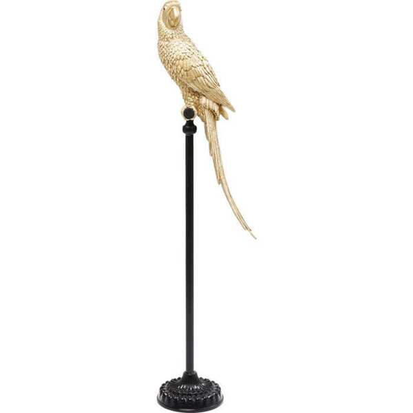 Bild 1 von KARE DESIGN Dekofigur PARROT 116 cm Kunststoff goldfarbig - Standfuß Kunststoff schwarz