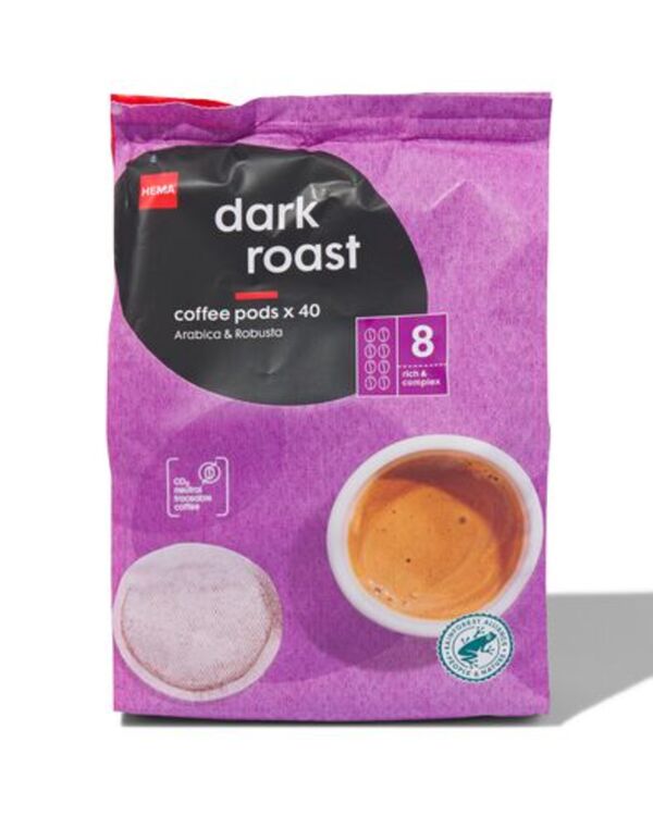 Bild 2 von 40er-Pack Kaffeepads, Dark Roast