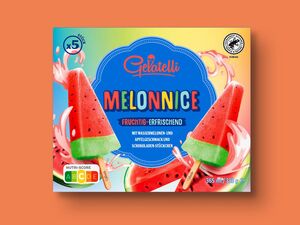 Gelatelli Wassereis Wassermelone, 
         5x 73 ml