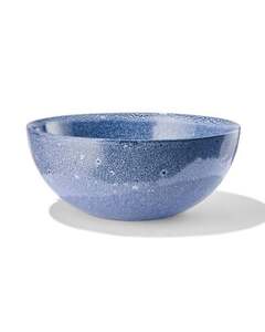 Salatschale Porto, 26 cm, reaktive Glasur, weiß/blau