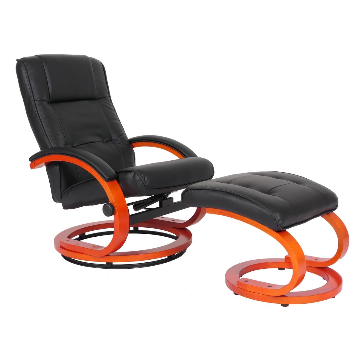 Bild 1 von Fernsehsessel Aprilia, Kunstleder, mit Hocker ~ schwarz