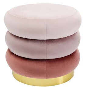 KARE DESIGN Hocker SANDWICH 40 x 45 cm rosa - Metallgestell