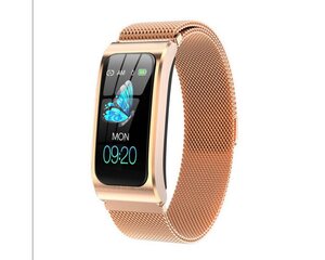 TPFNet SW36 Smartwatch (1.14 Zoll), mit Milanaise Armband - individuelles Display - Armbanduhr mit Musiksteuerung, Herzfrequenz, Schrittzähler, Kalorien, Sportmodus etc. - Fitness-Tracker Roseg