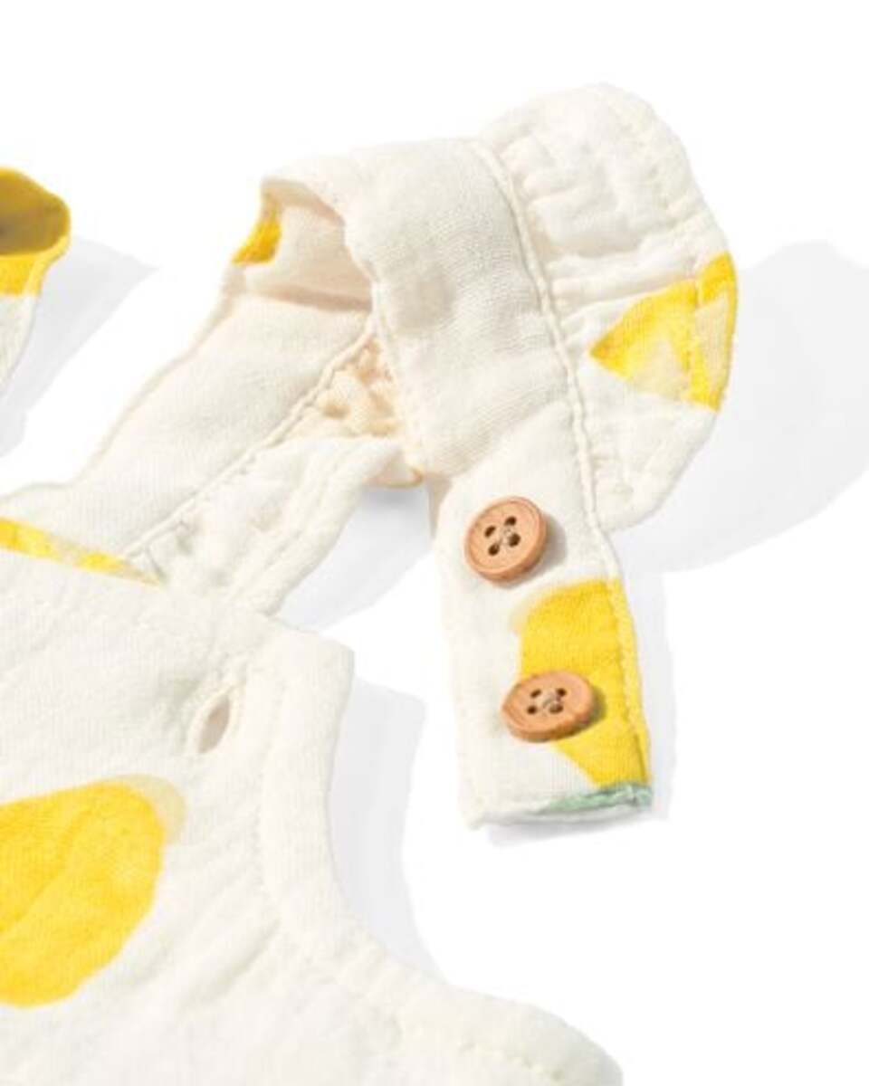 Bild 4 von Newborn-Strampler, Musselin, Zitronen ecru