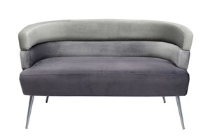 KARE DESIGN Sofa SANDWICH 125 x 64 cm grau - Metallgestell