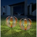 Bild 2 von Globo LED-Solaraußenleuchte Ornamentkugel Silber Ø 30 cm