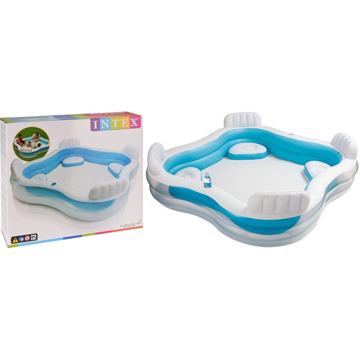 Bild 1 von Viereckiges Familienschwimmbecken (H x B) 66 cm x 229 cm