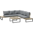 Bild 1 von Lounge-Set Calora 3-teilig aus Rattangeflecht und Aluminium Grau