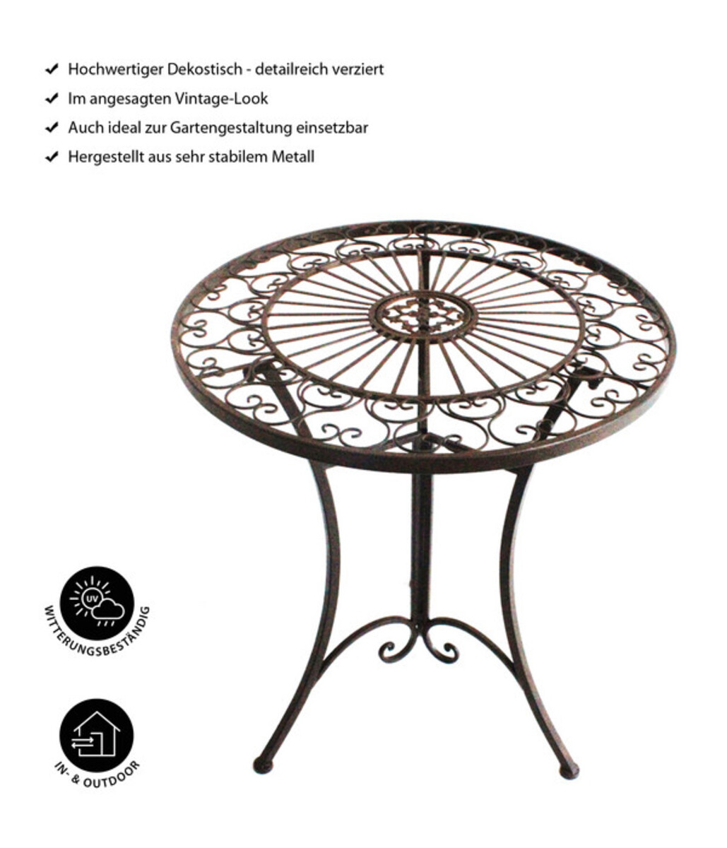 Bild 3 von Metalltisch Antik, ca. Ø61/H72 cm