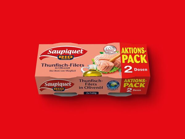 Bild 1 von Saupiquet Thunfisch-Filets, 
         2x 160/2x 130 g