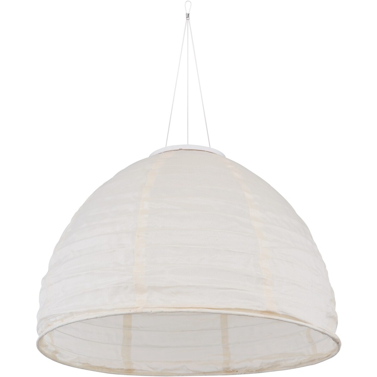 Bild 3 von Globo LED-Solarhängeleuchte Leinen Weiß Ø 40 cm H: 30 cm