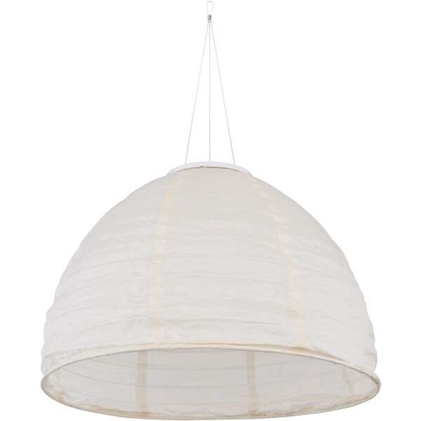 Bild 3 von Globo LED-Solarhängeleuchte Leinen Weiß Ø 40 cm H: 30 cm