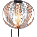 Bild 3 von Globo LED-Solaraußenleuchte Ornamentkugel Silber Ø 30 cm