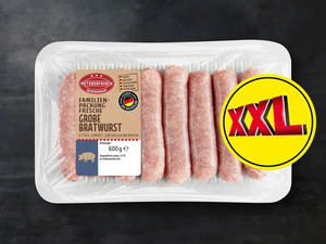 Metzgerfrisch Frische Grobe Bratwurst XXL, 
         600 g