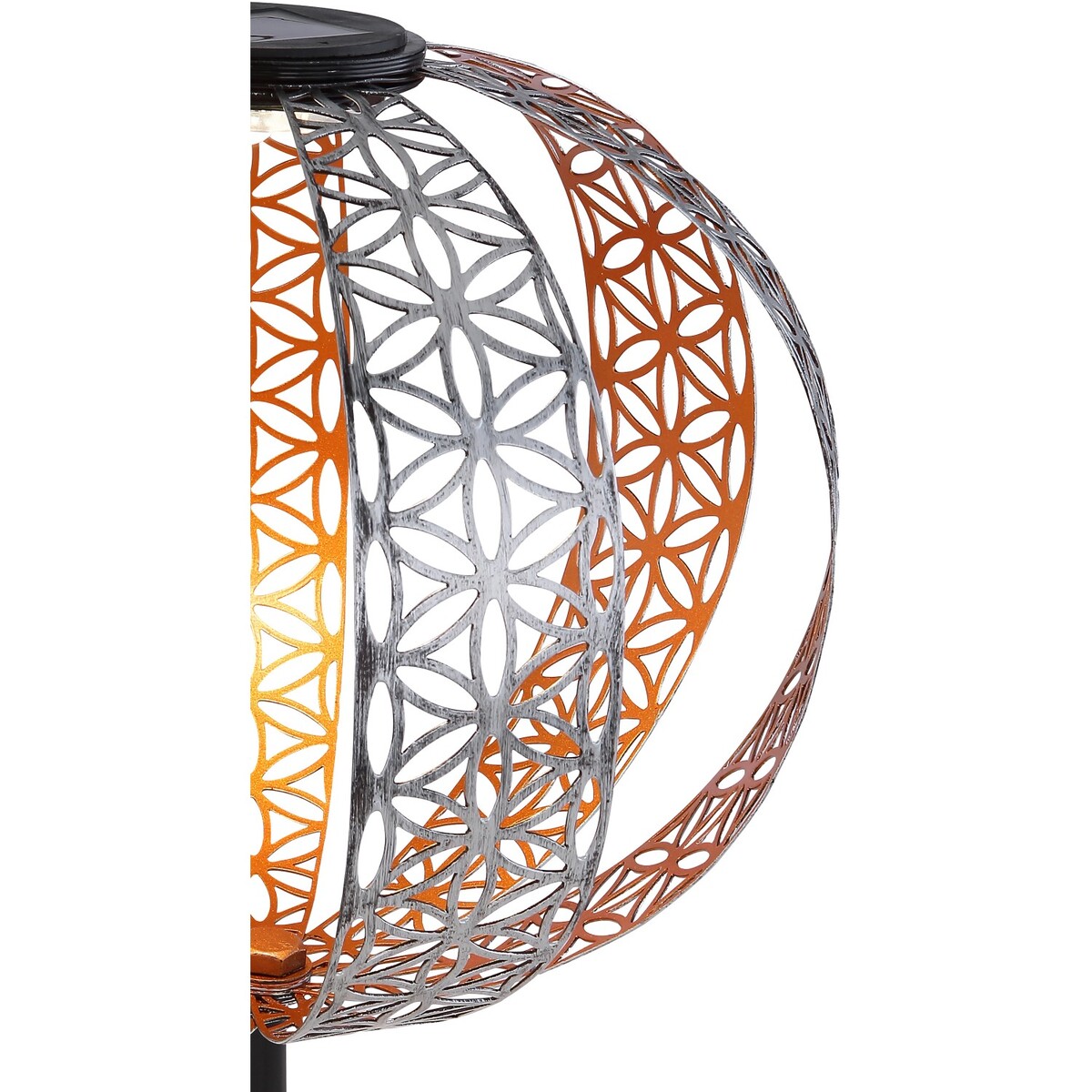 Bild 1 von Globo LED-Solaraußenleuchte Ornamentkugel Silber Ø 30 cm