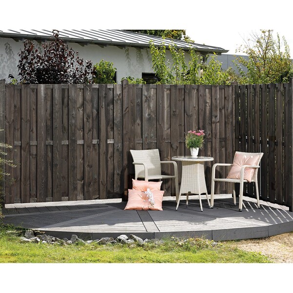 Bild 2 von Dimplex Zaun Lolland Kesseldruckimprägniert Vintage-Grau 180 x 180 cm