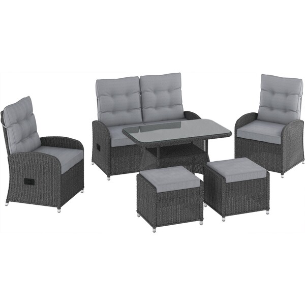 Bild 1 von Lounge-Set Kalgan 6-teilig Wicker Anthrazit