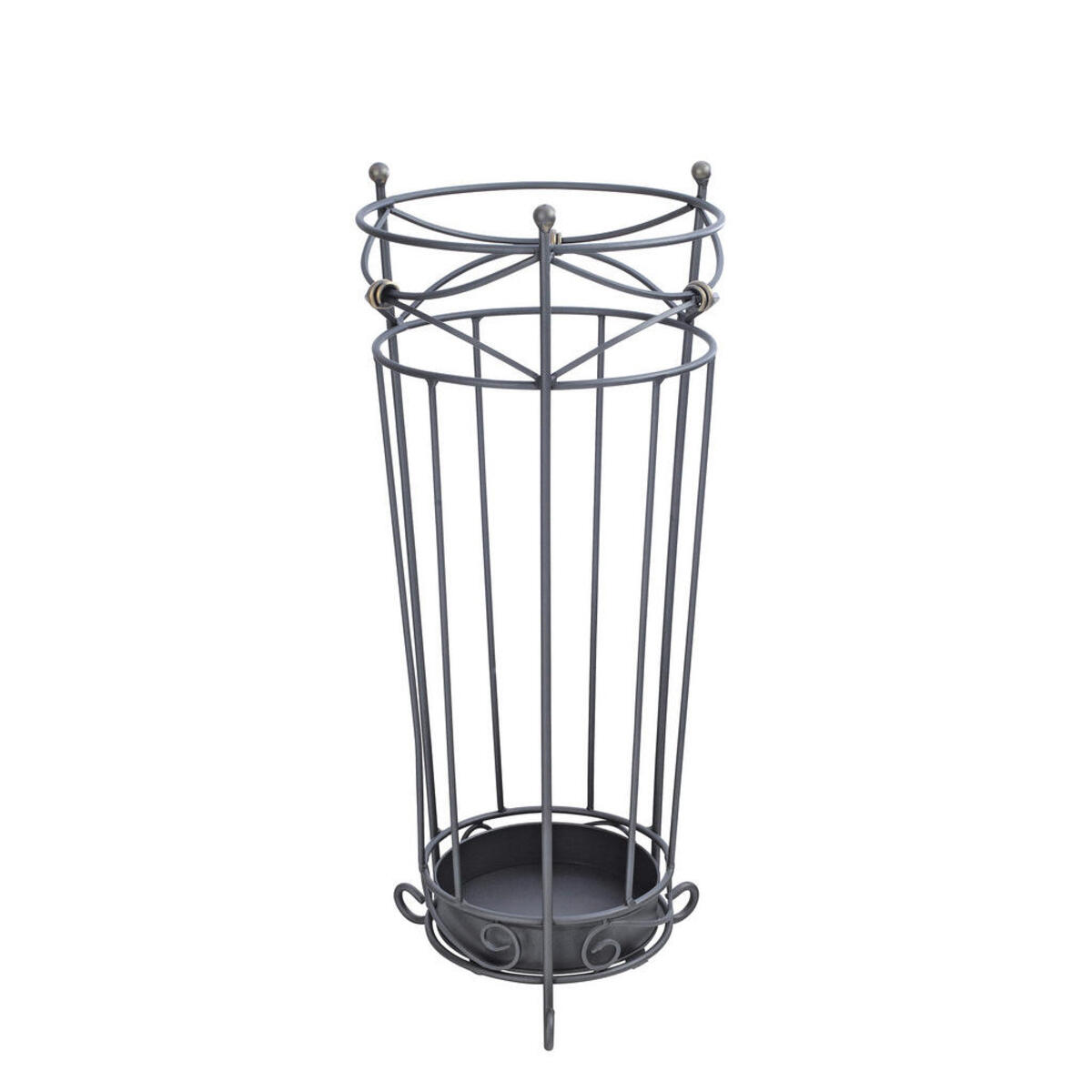 Bild 1 von Schirmständer, Anthrazit, Metall, 55 cm, Tropfschale, Garderobe, Schirmständer