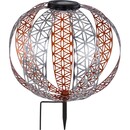 Bild 4 von Globo LED-Solaraußenleuchte Ornamentkugel Silber Ø 30 cm