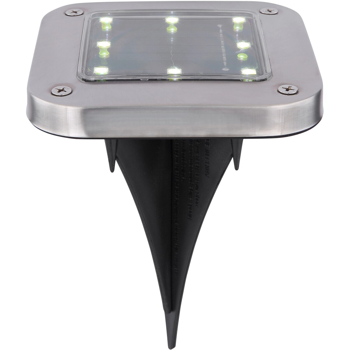 Bild 3 von Globo LED-Solaraußenleuchte Edelstahl 4 Stk. mit Erdspieß Quadratisch Flach