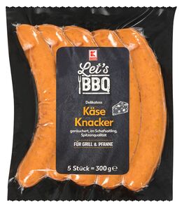 K-CLASSIC Käse-Knacker, 5 St. = 300-g-Packg.