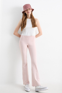 C&A Flared Leggings, Rosa, Größe: XS