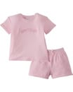 Bild 1 von T-Shirt + Shorts aus Frottee, Ergee, 2-tlg. Set, rosa