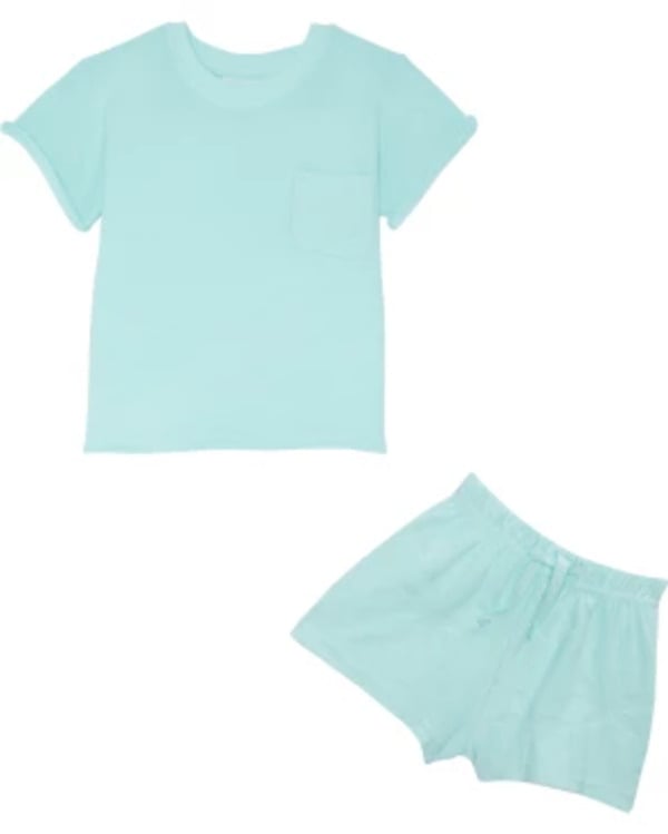 Bild 1 von T-Shirt + Shorts aus Frottee, Ergee, 2-tlg. Set, mintgrün