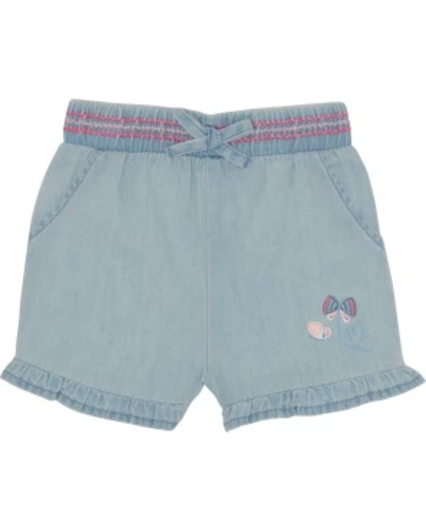 Bild 1 von Shorts mit Ziernähten, Ergee, elastischer Bund, jeansblau hell