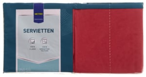 METRO Professional Zelltuch-Servietten, 24 x 24 cm, 1/4 Falz, 3-lagig, rot, 250 Stück