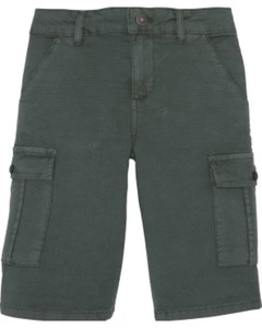 Twill-Shorts mit Cargotaschen, Y.F.K., weitenverstellbarer Bund, dunkelgrün