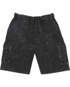 Ausgewaschene Sweatshorts, Y.F.K., Bermudalänge, grau gemustert