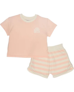 T-Shirt + Shorts in Rosa, Ergee, 2-tlg. Set, rosa