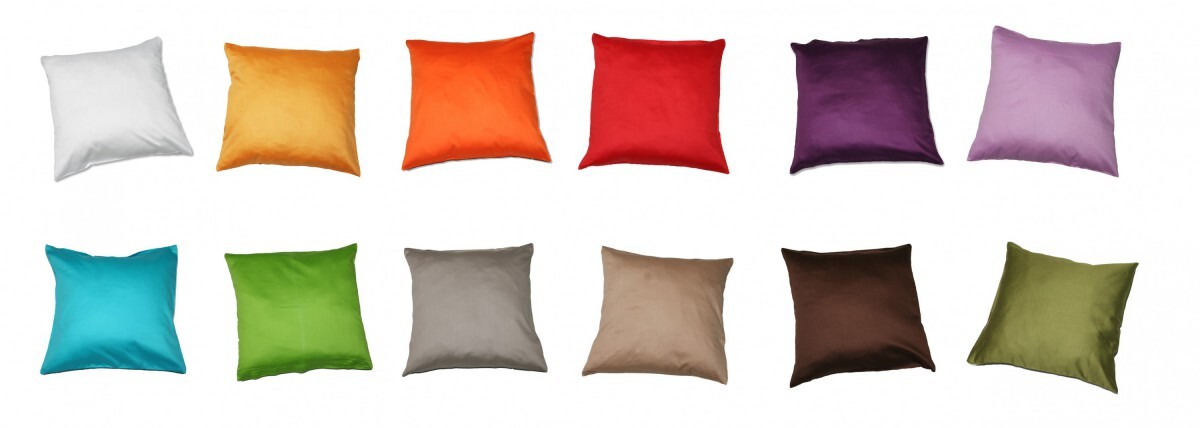 Bild 2 von Baumwoll-Satin Kissenhülle Uni 2x 40/40 cm, Farbe flieder