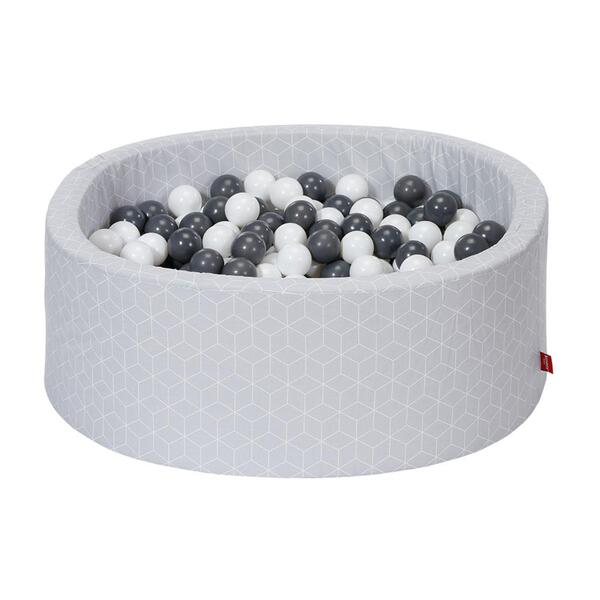 Bild 1 von Bällebad soft - "Geo cube grey" - 300 balls grey/creme