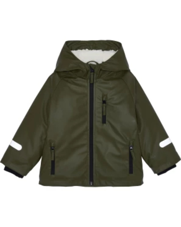 Bild 1 von Gefütterte Regenjacke, Kapuze, Khaki