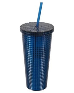 Trinkbecher Diamantoptik, ca. 700 ml, blau