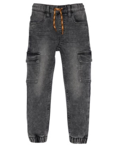 Cargo-Jeans, Kiki & Koko, elastischer Bund, jeans grau