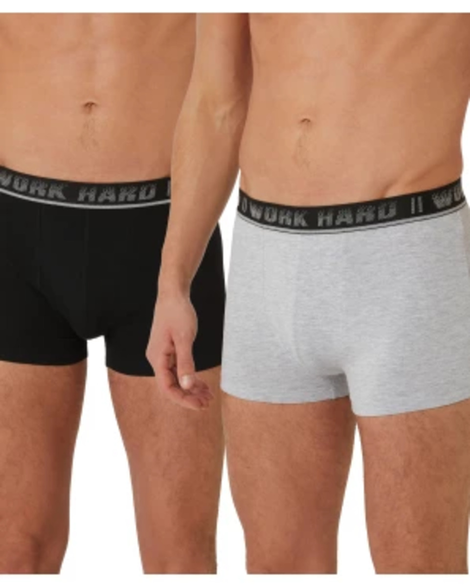 Bild 1 von Retro Boxershorts mit Schriftzug, 2er-Pack, X-Mail, schwarz