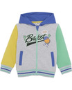 Bild 1 von Sweatjacke Colour-Blocking, Kiki & Koko, Kapuze, grau melange