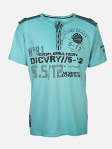 herren Henleyshirt mit Frontprint
                 
                                                        Blau