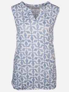 Damen Top mit Alloverprint
                 
                                                        Blau