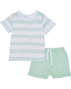 Newborn T-Shirt + Shorts, Ergee, 2-tlg. Set, mintgrün