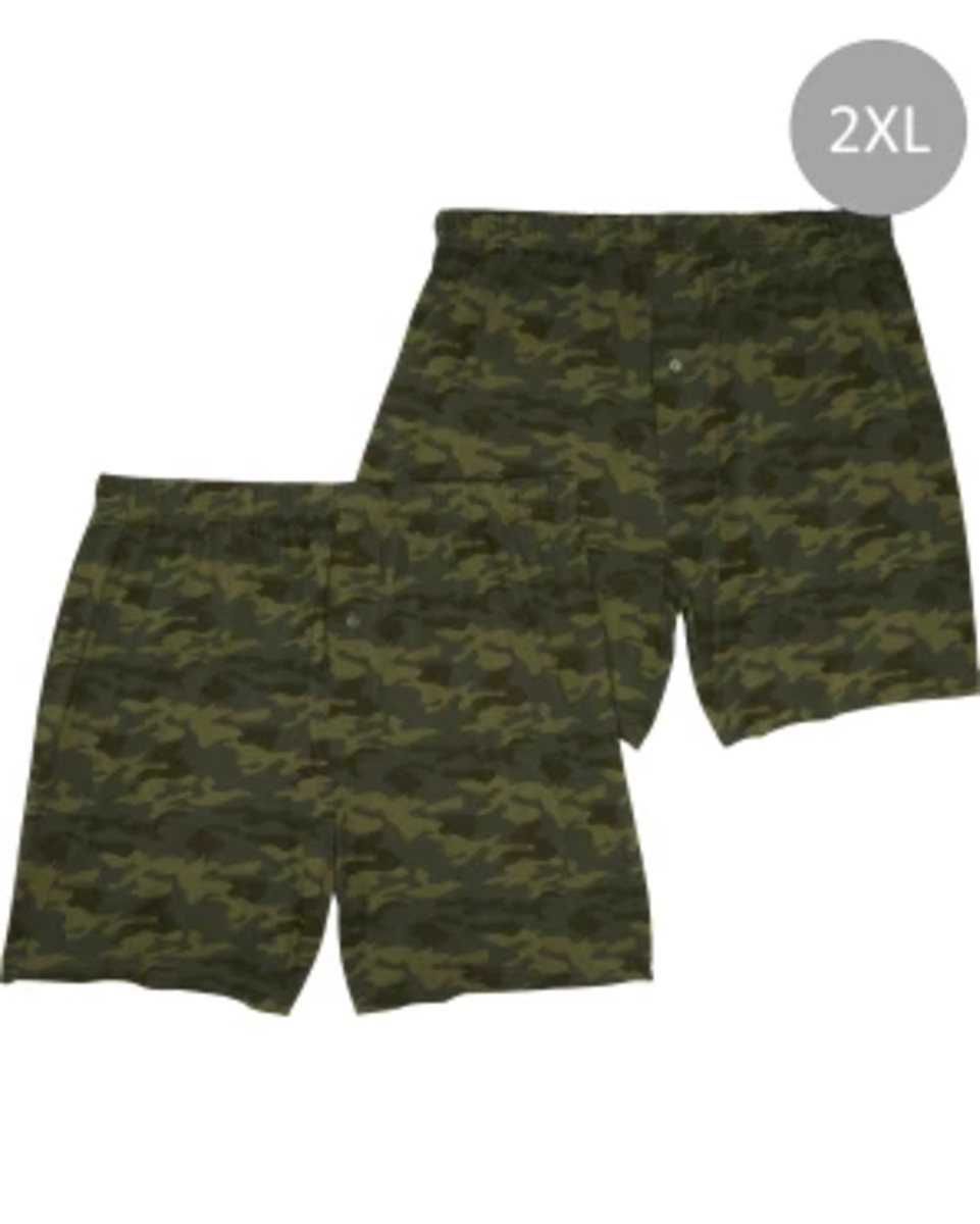 Bild 1 von Boxershorts, 2er-Pack, X-Mail, verschiedene Designs, dunkelgrün bedruckt