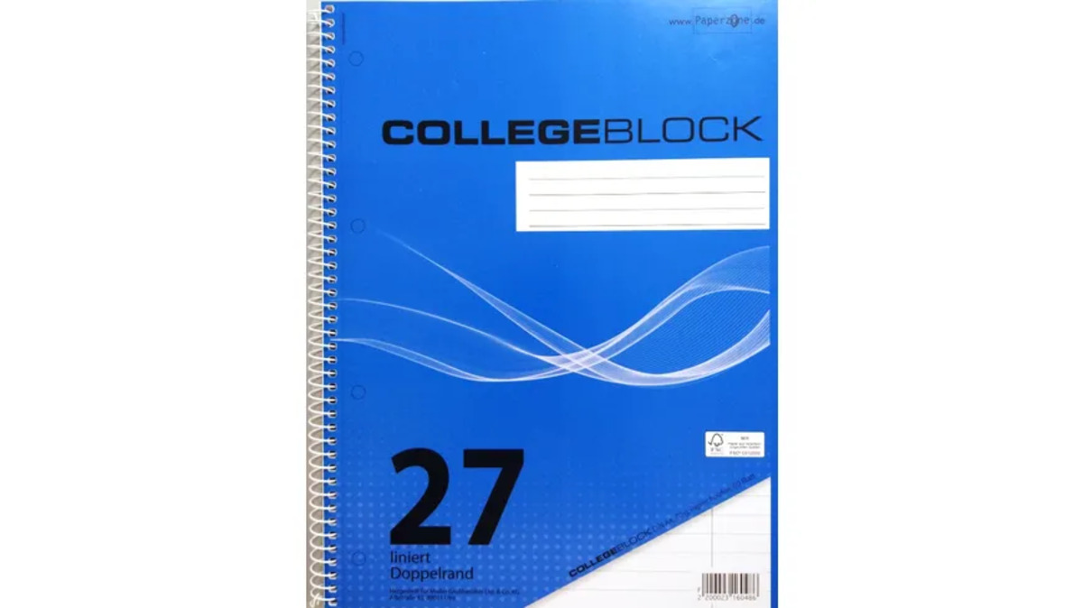 Bild 1 von PAPERZONE Collegeblock A4 Lineatur 27 80 Blatt