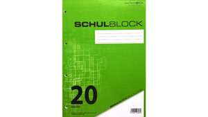 PAPERZONE Schulblock A4 Lineatur 20 100 Blatt