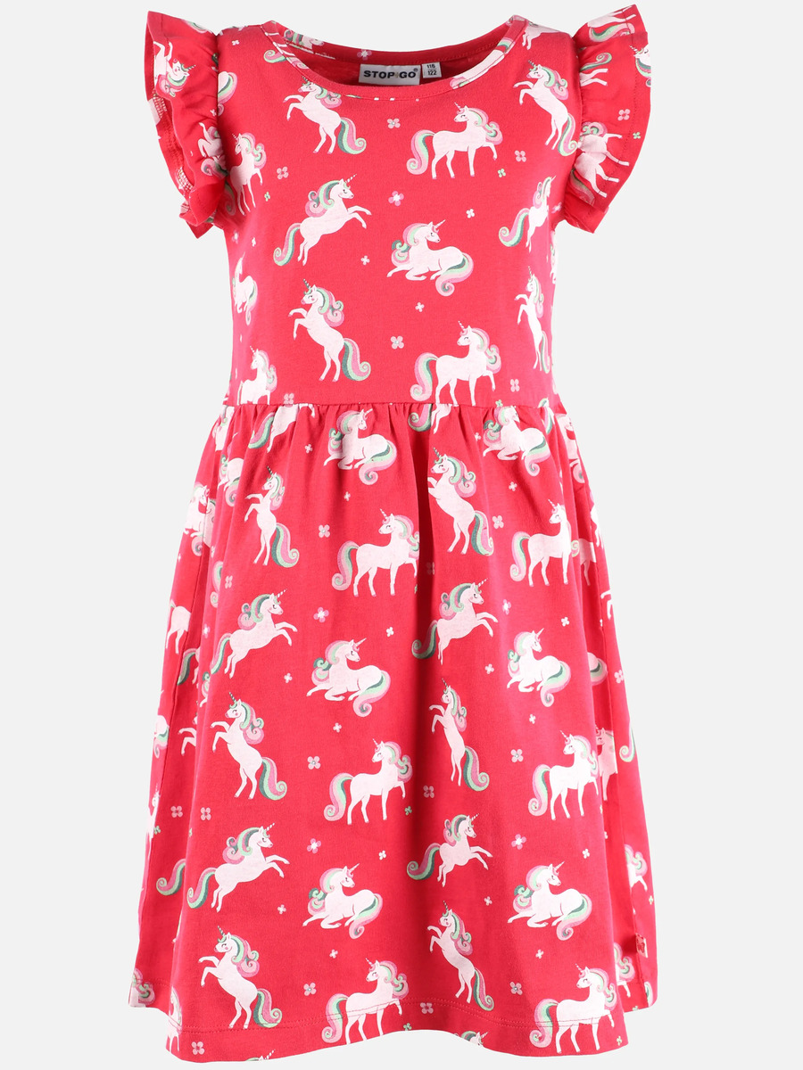 Bild 1 von Mädchen Kleid mit Alloverprint
                 
                                                        Pink